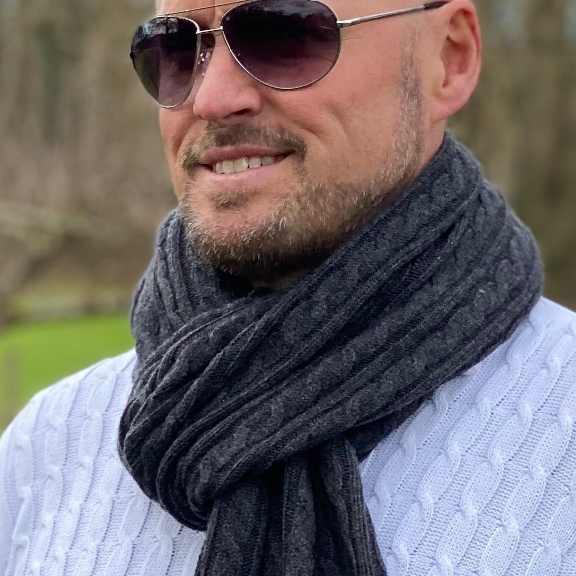 Charcoal Grey Cashmere Scarf Signature Cashmere charcoal-grey-cashmere-scarf-signature-cashmere