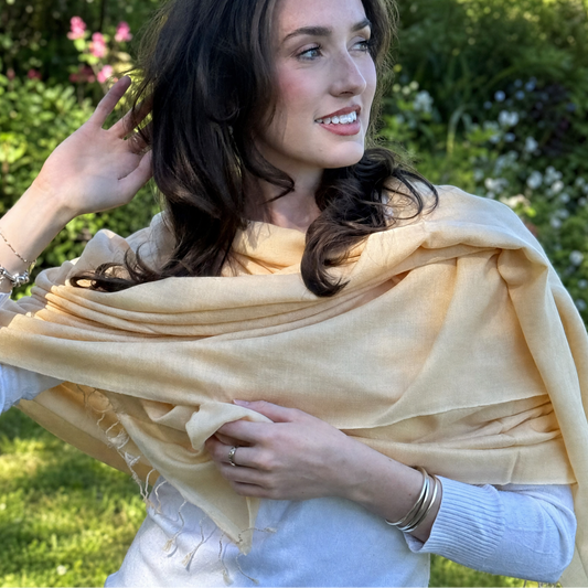 Jasmine Cream Classic Pashmina