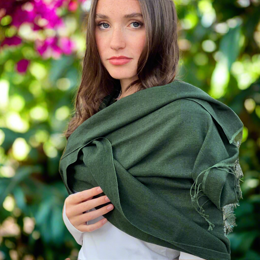 Racing Green Classic Pashmina