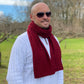 Claret Red Men's Cashmere Scarf