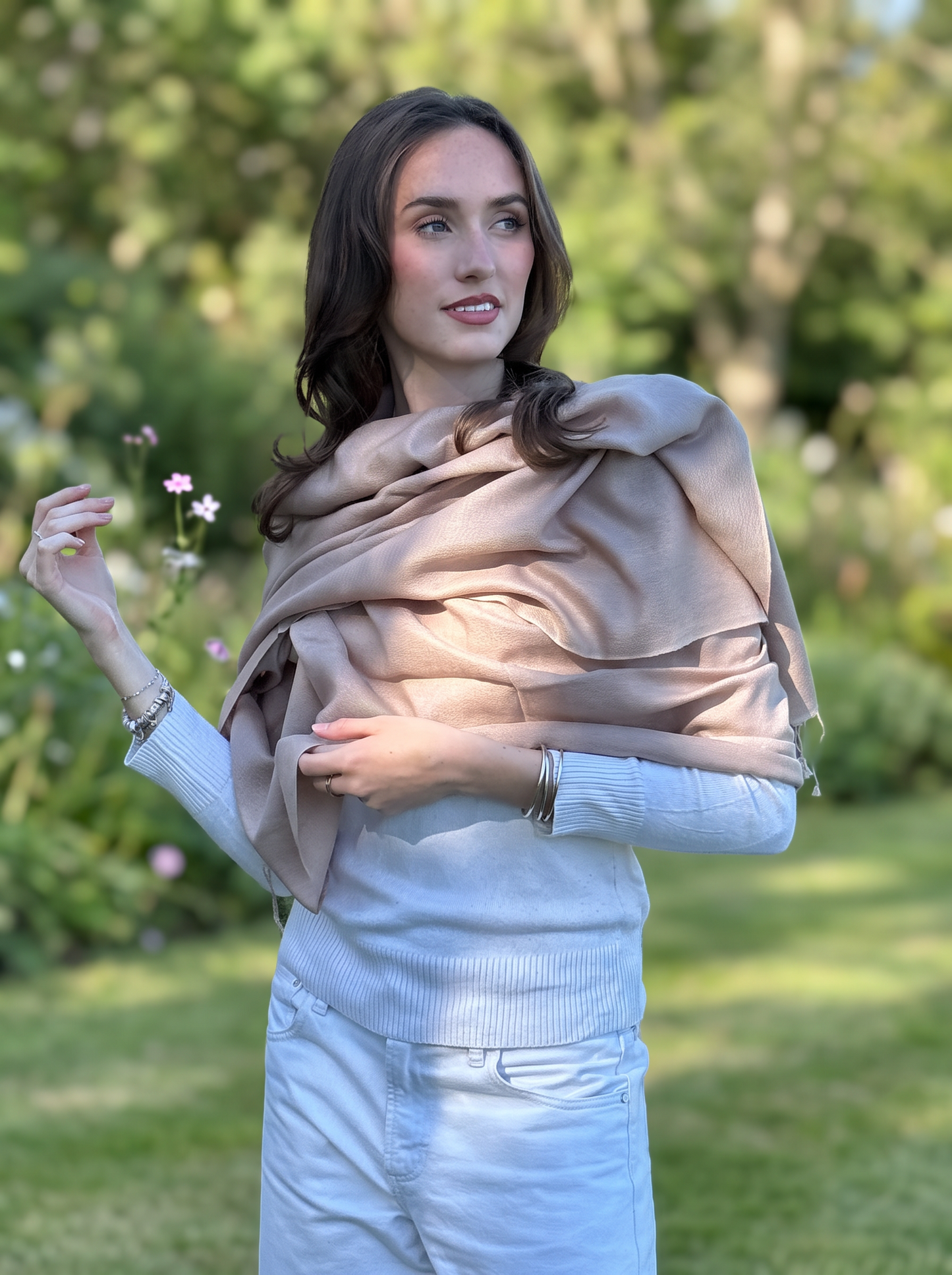Rose Taupe Classic Pashmina