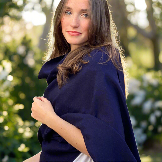 Midnight Blue Classic Pashmina