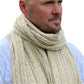 Natural Cream Men's Cashmere Scarf