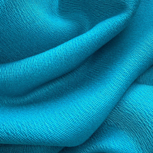 Turquoise Silk Weave Pashmina