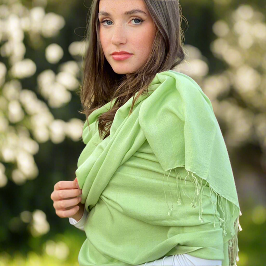 Spring Green Classic Pashmina