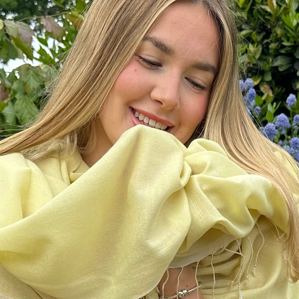 Lemon Yellow Classic Pashmina