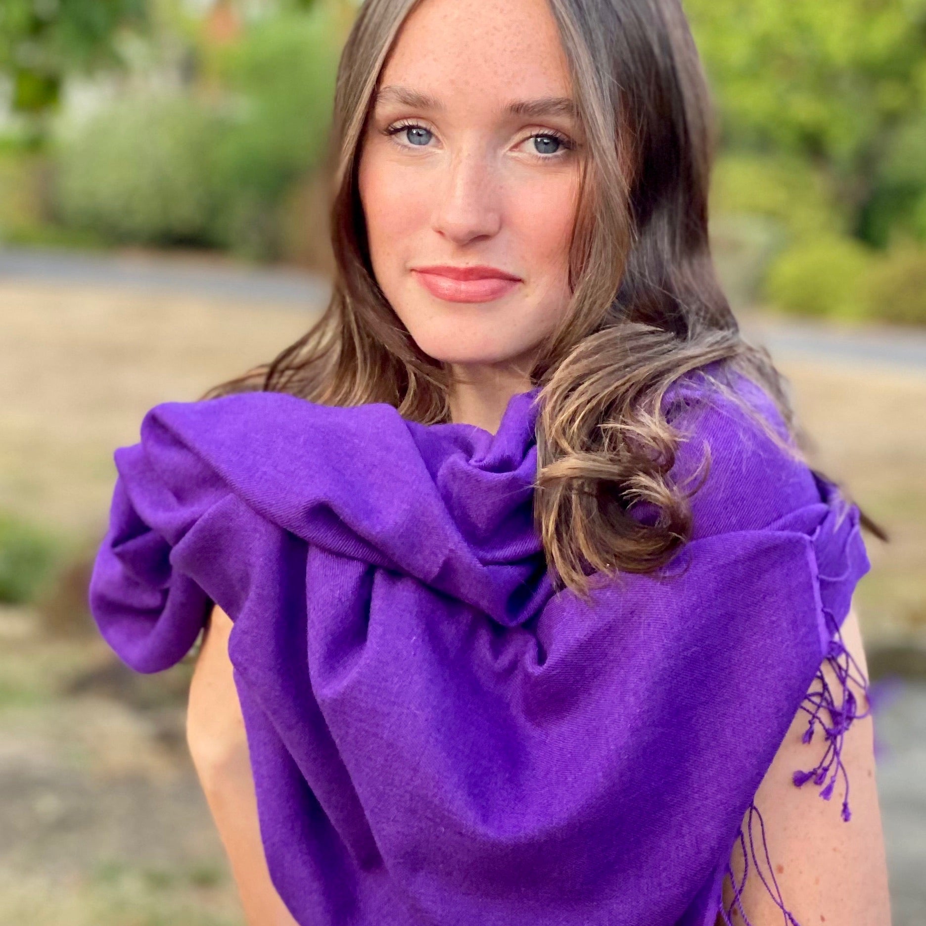 Amethyst Purple Classic Pashmina Signature Cashmere