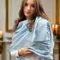 Baby Blue Pashmina - Cut Fringe Signature Cashmere