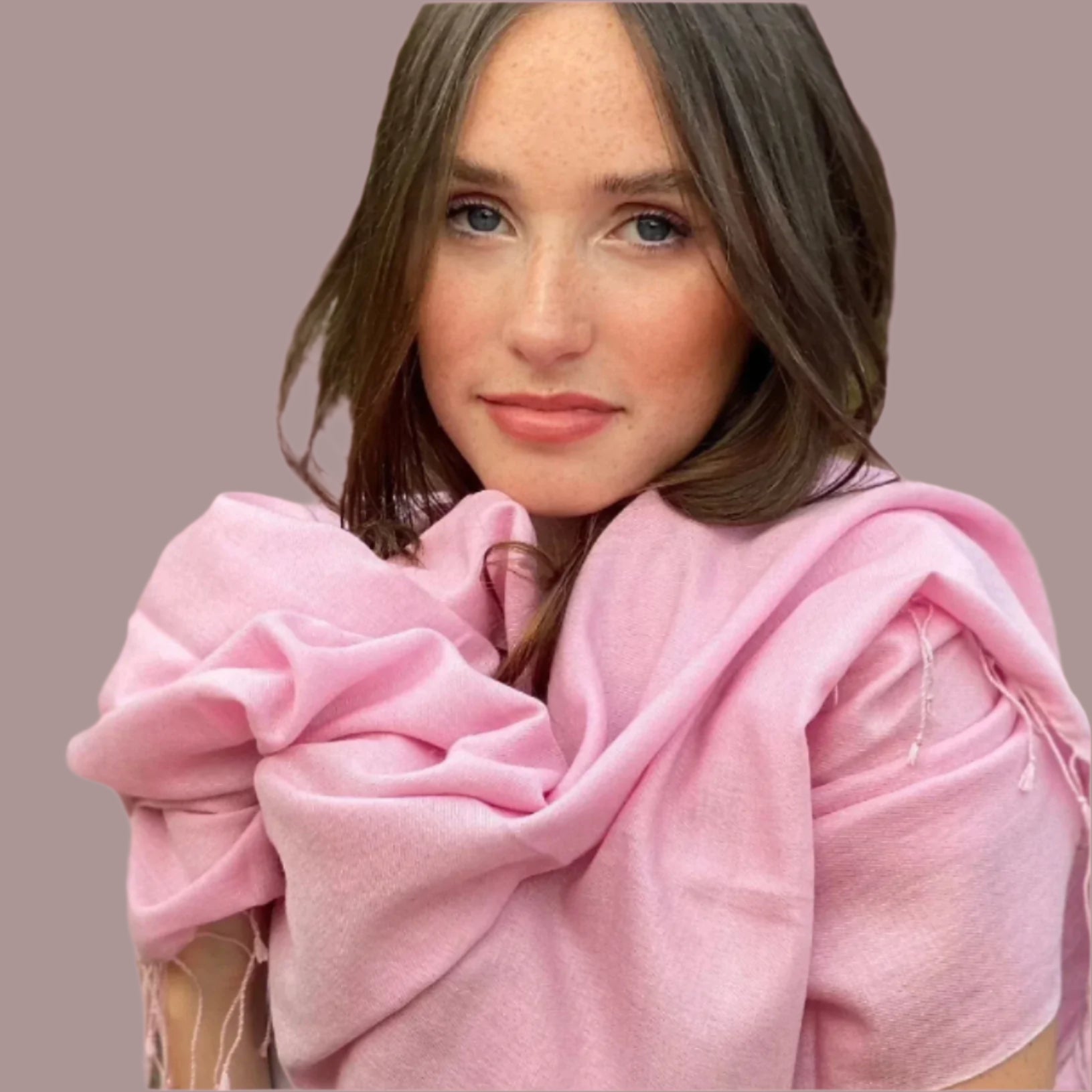 Baby Pink Classic Pashmina Signature Cashmere