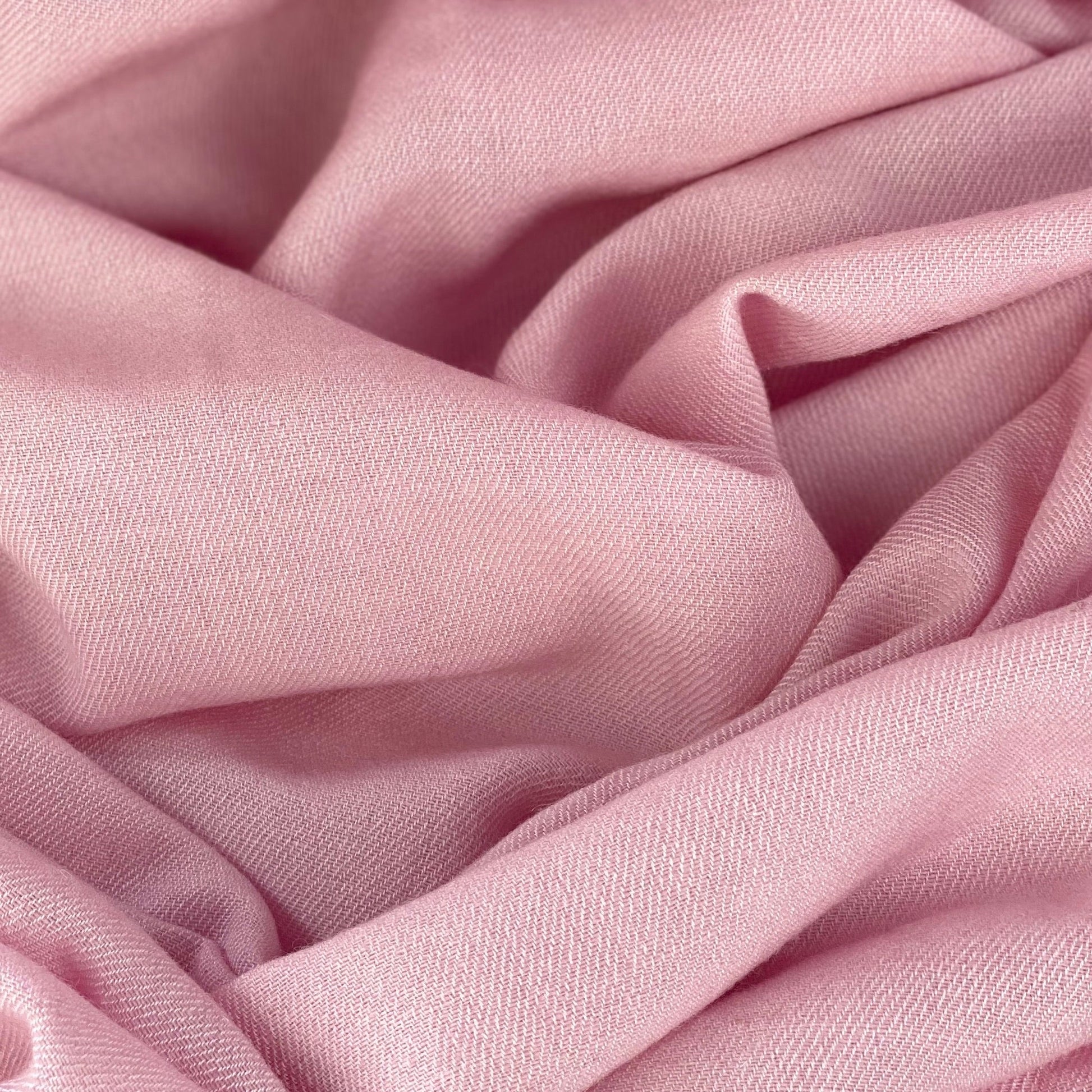 Baby Pink Pashmina - Cut Fringe Signature Cashmere