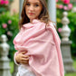 Baby Pink Pashmina - Cut Fringe Signature Cashmere