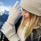 Cashmere Cable Knit Gloves Signature Cashmere