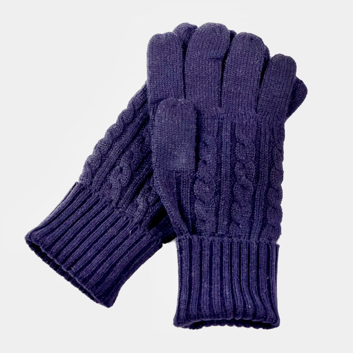 Cashmere Cable Knit Gloves Signature Cashmere