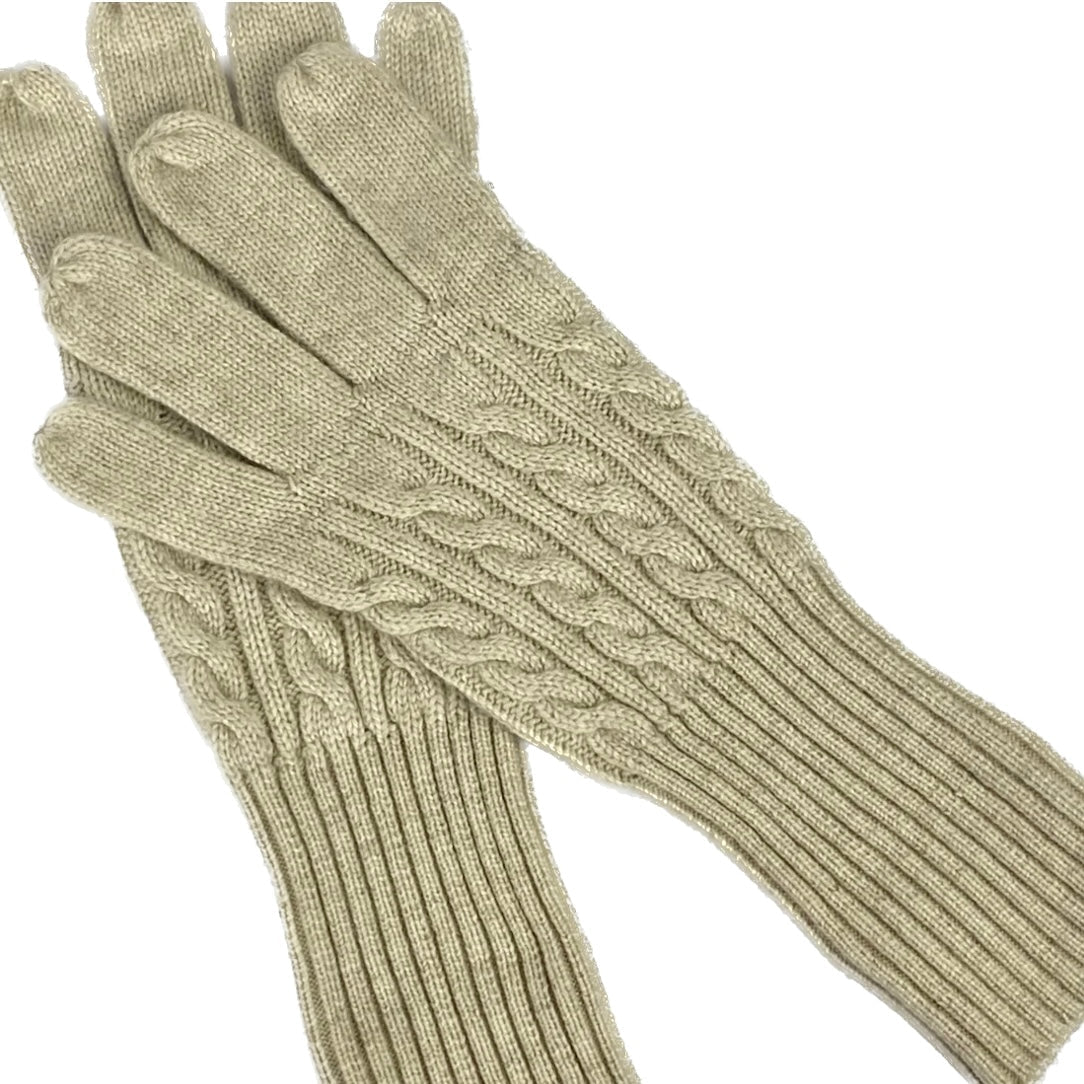 Cashmere Cable Knit Gloves Signature Cashmere