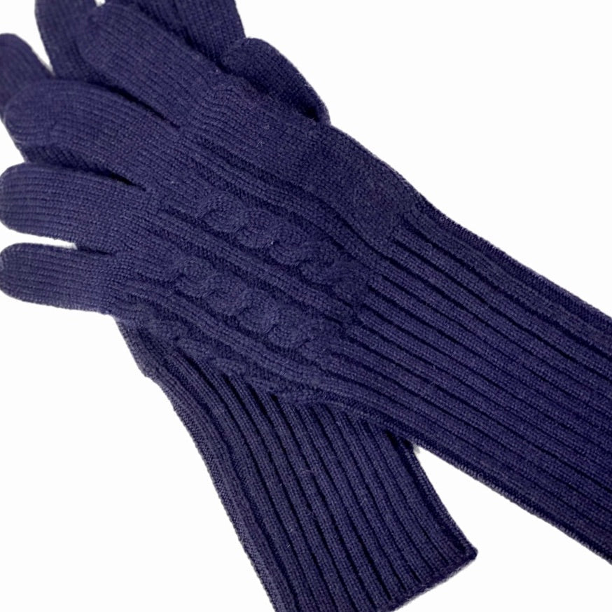 Cashmere Cable Knit Gloves Signature Cashmere