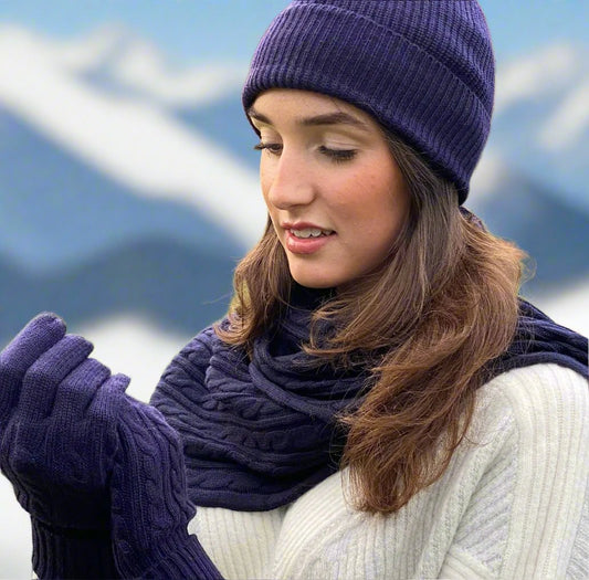 Cashmere Gloves, Scarf and Beanie Gift Set Signature Cashmere