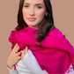 Cerise Pink Ring Pashmina Signature Cashmere