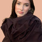 Chocolate Brown Ring Pashmina Signature Cashmere