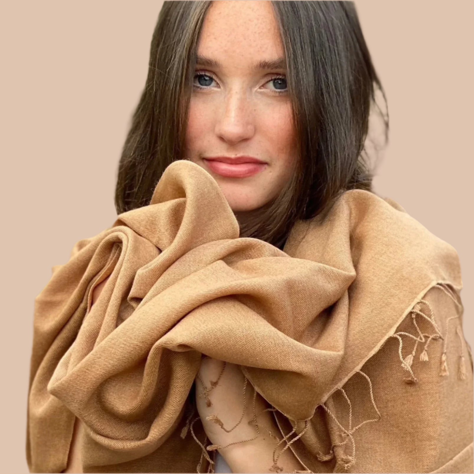 Coffee Brown Classic Pashmina Signature Cashmere