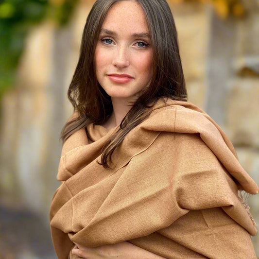 Coffee Brown Classic Pashmina Signature Cashmere