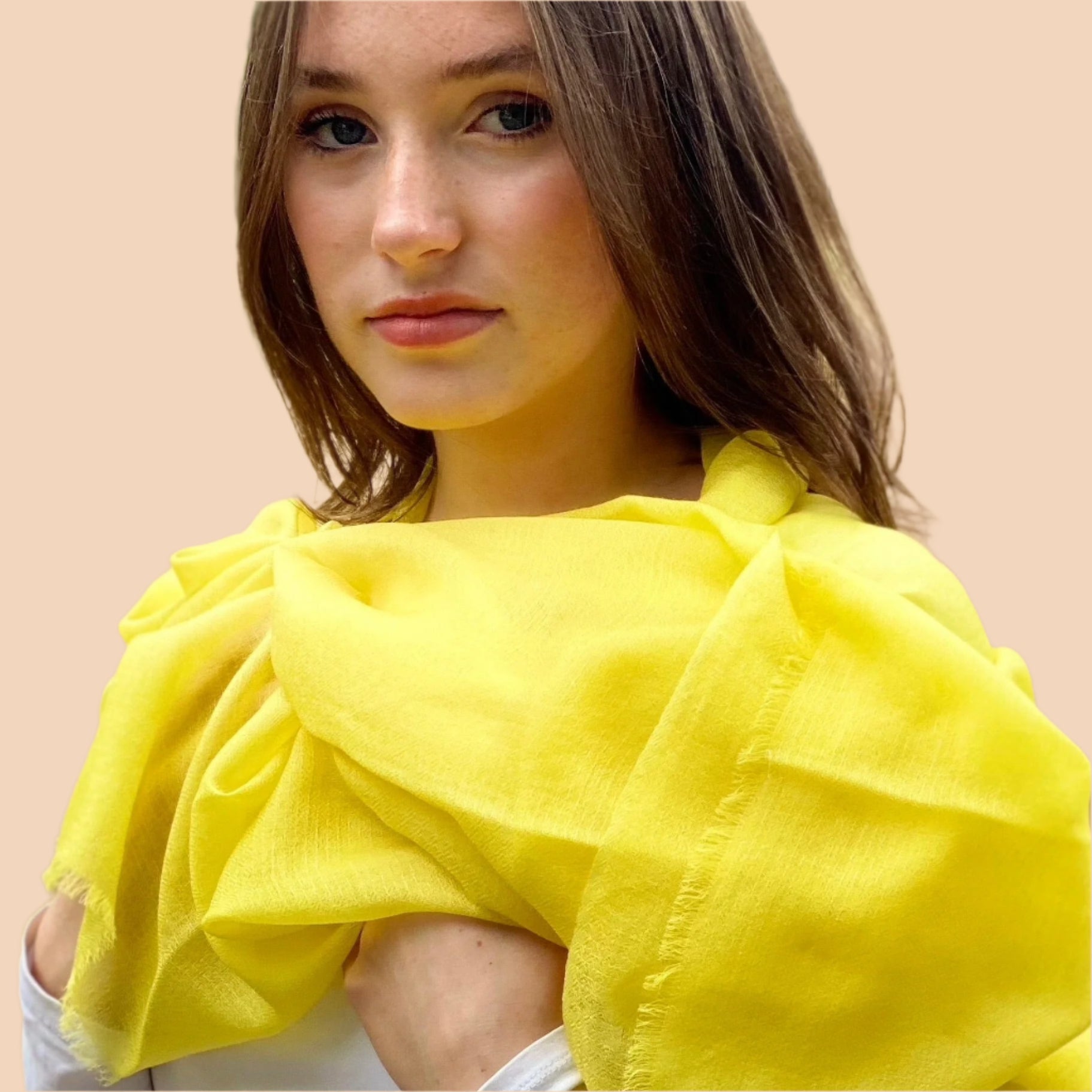 Daffodil Yellow Ultra Fine Pashmina Signature Cashmere