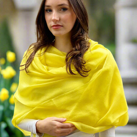 Daffodil Yellow Ultra Fine Pashmina Signature Cashmere