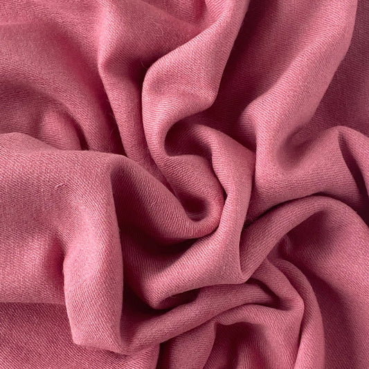 Dusty Pink Pashmina - Cut Fringe Signature Cashmere