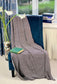 Ebony Black Luxury Cashmere Throw Signature Cashmere