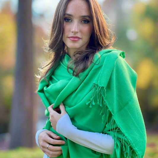 Emerald Green Classic Pashmina Signature Cashmere