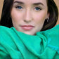 Emerald Green Pashmina - Cut Fringe Signature Cashmere