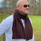 Chocolate Brown Men's Cashmere Scarf