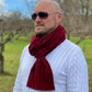 Claret Red Men's Cashmere Scarf