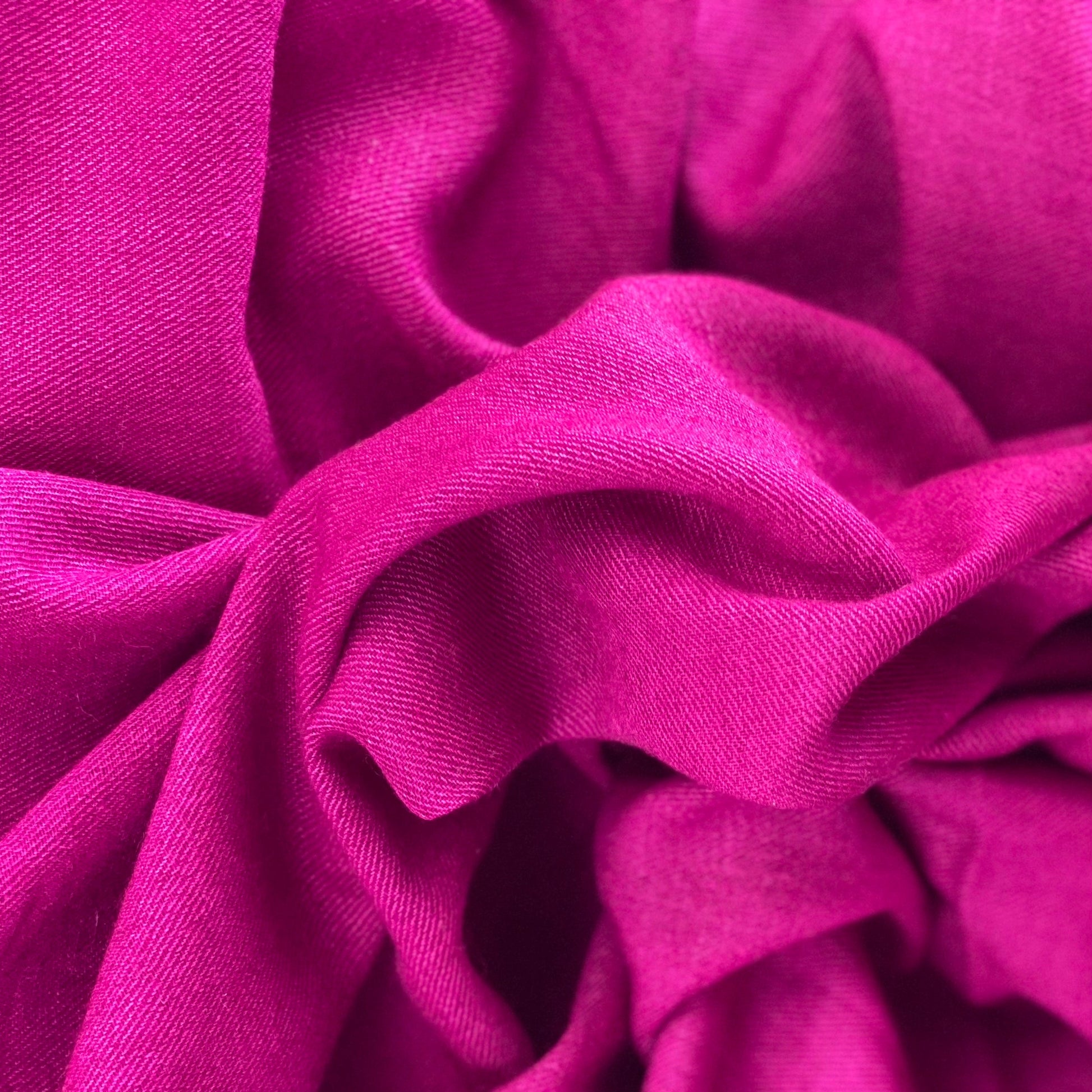 Fuchsia Pink Pashmina - Cut Fringe Signature Cashmere