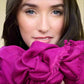 Fuchsia Pink Pashmina - Cut Fringe Signature Cashmere