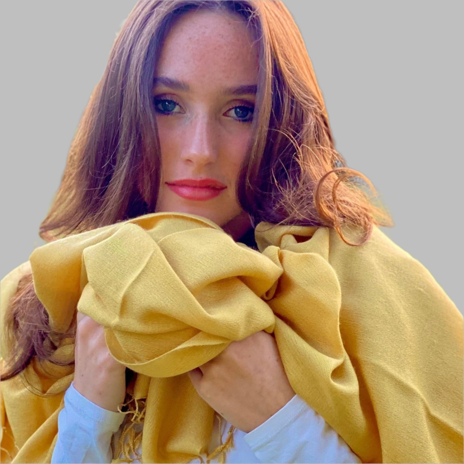 Golden Yellow Classic Pashmina Signature Cashmere