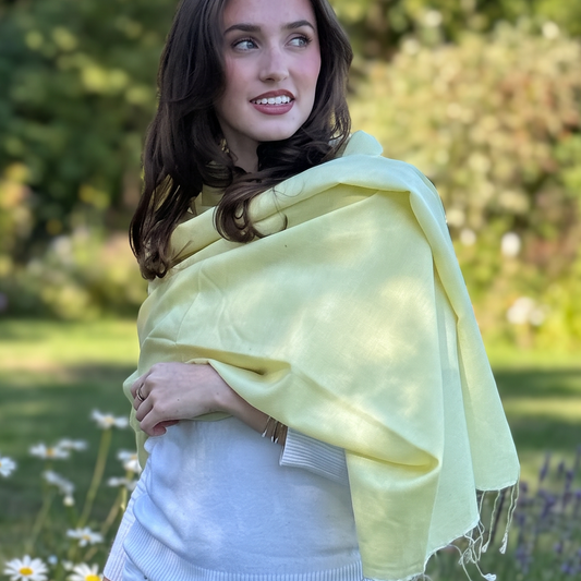 Lemon Yellow Classic Pashmina