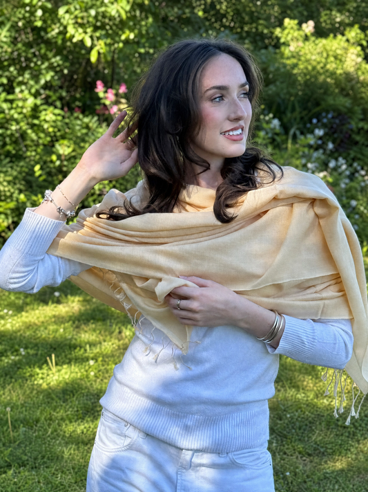 Jasmine Cream Classic Pashmina