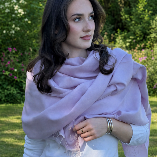 Pale Lilac Classic Pashmina