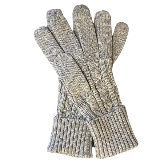 Cashmere Cable Knit Gloves - Dove Grey