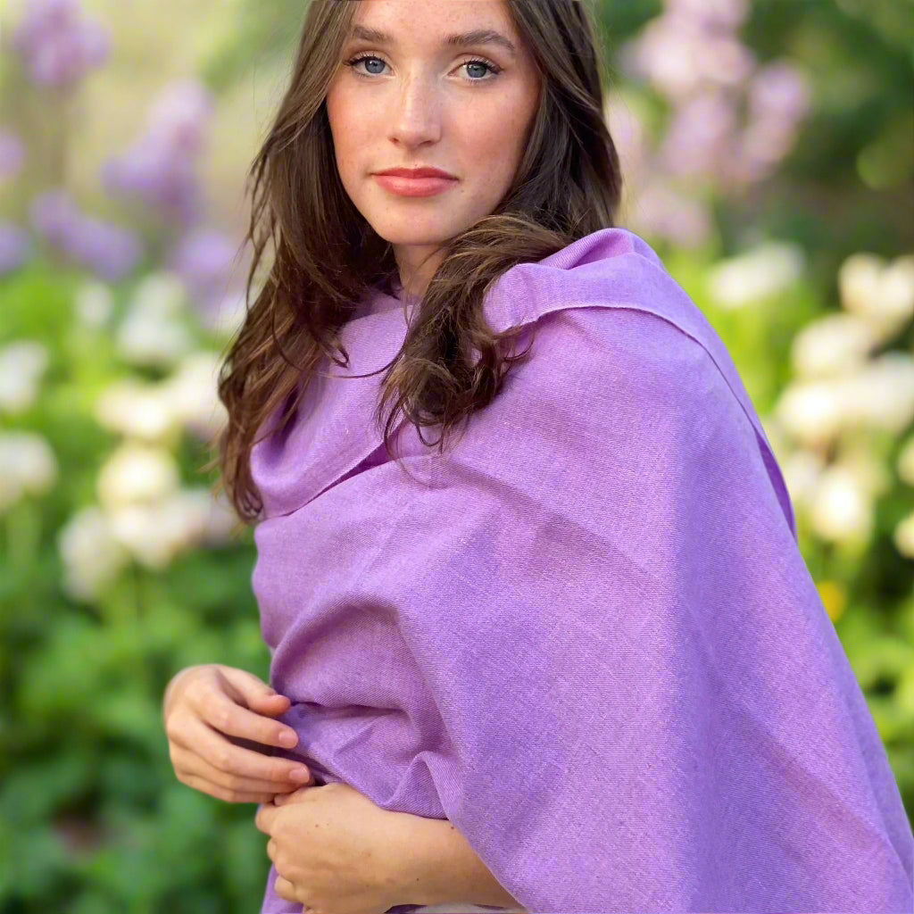 Lilac Classic Pashmina Signature Cashmere