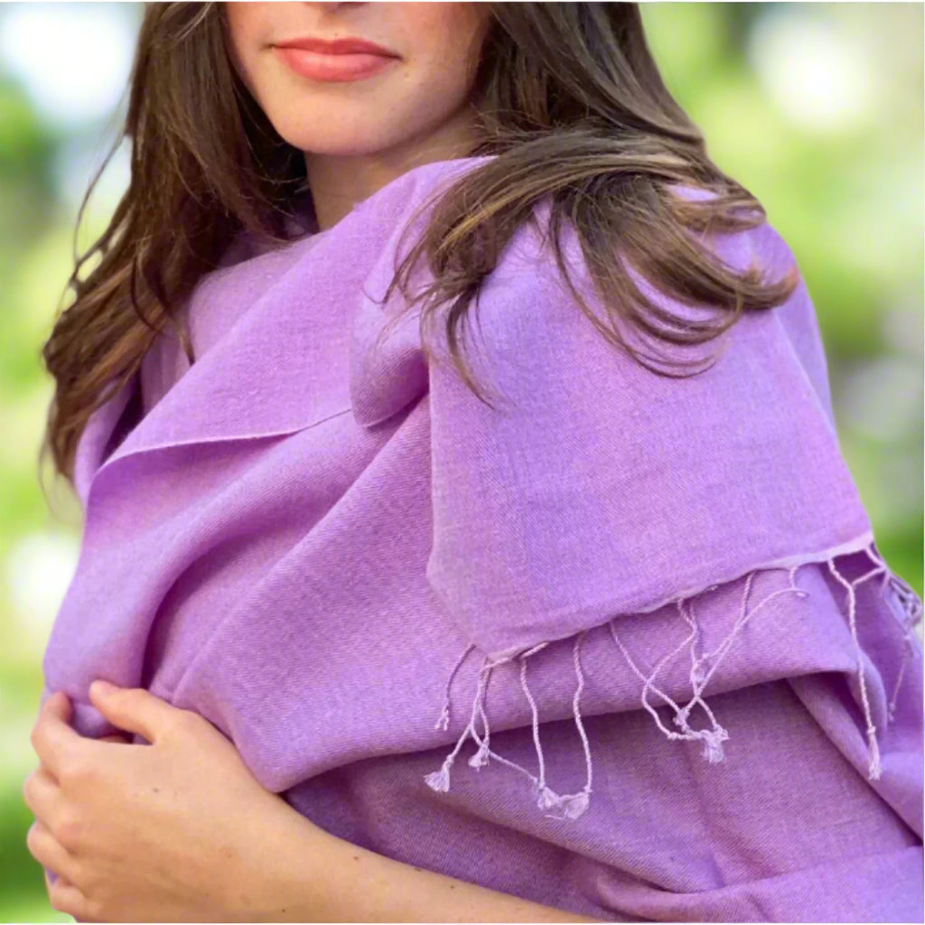 Lilac Classic Pashmina Signature Cashmere