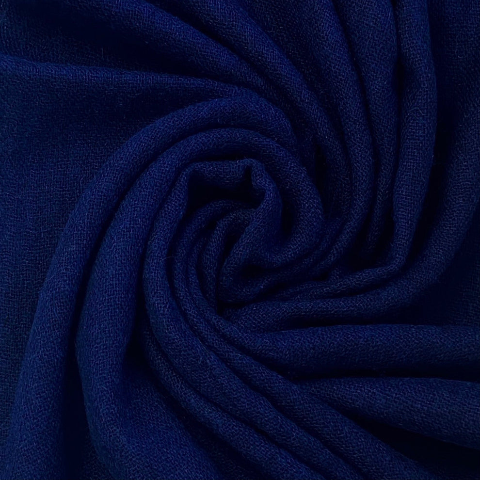 Cashmere pashmina with lace insets - Blue