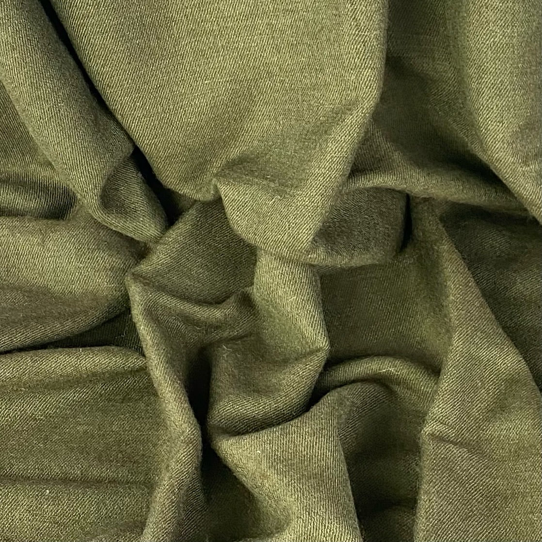Olive Green Classic Pashmina Signature Cashmere