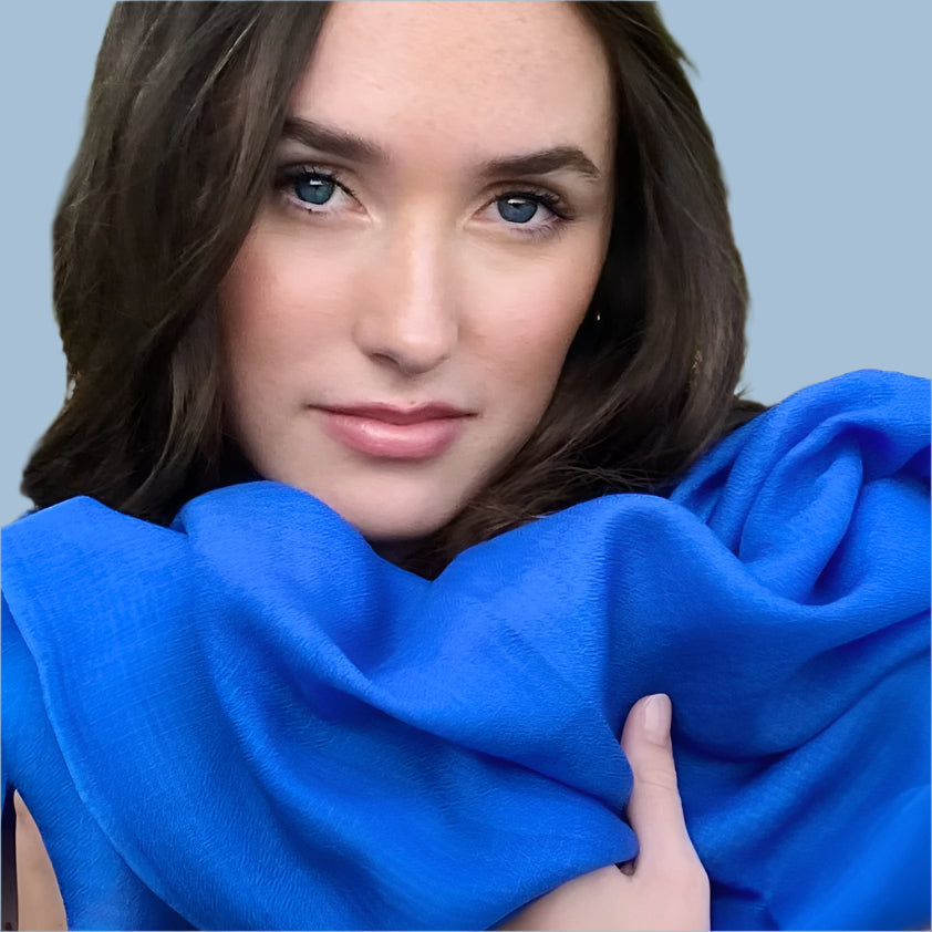 Paradise Blue Ultra Fine Pashmina Signature Cashmere