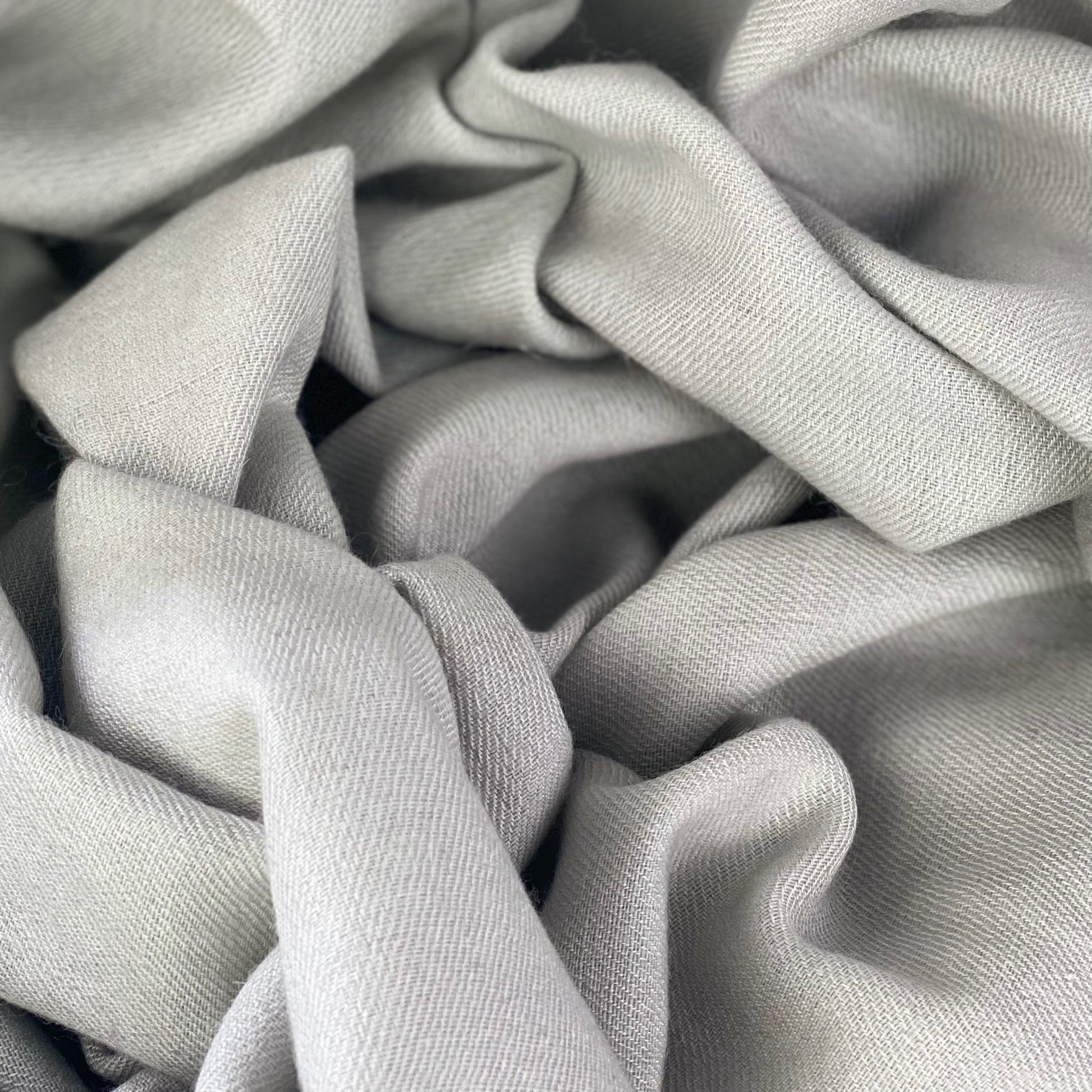Silver Grey Pashmina - Cut Fringe Signature Cashmere
