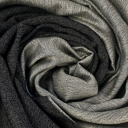 Silver Grey Reversible Pashmina Signature Cashmere