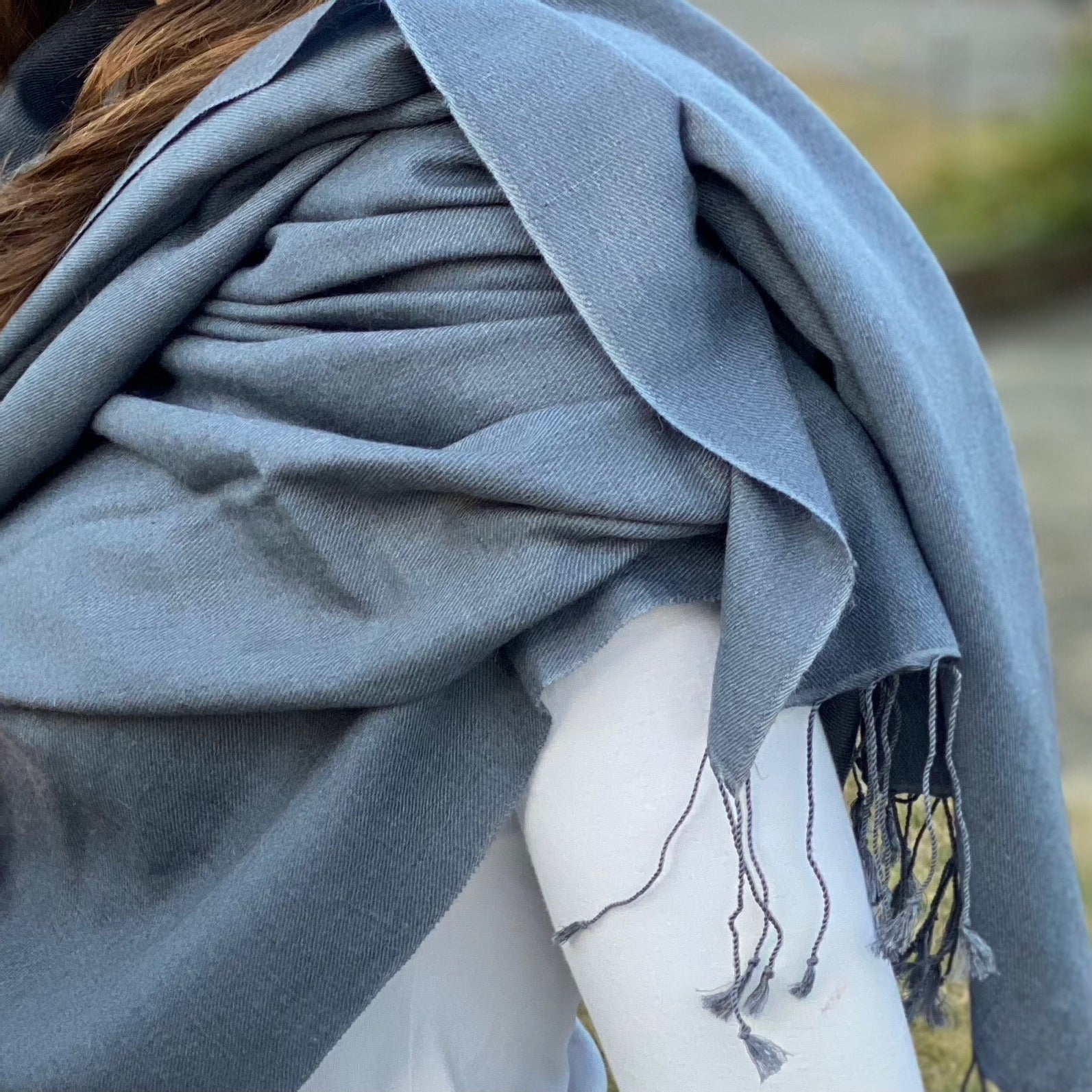 Storm Grey Classic Pashmina Signature Cashmere