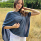 Storm Grey Classic Poncho Signature Cashmere