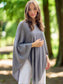 Storm Grey Classic Poncho Signature Cashmere