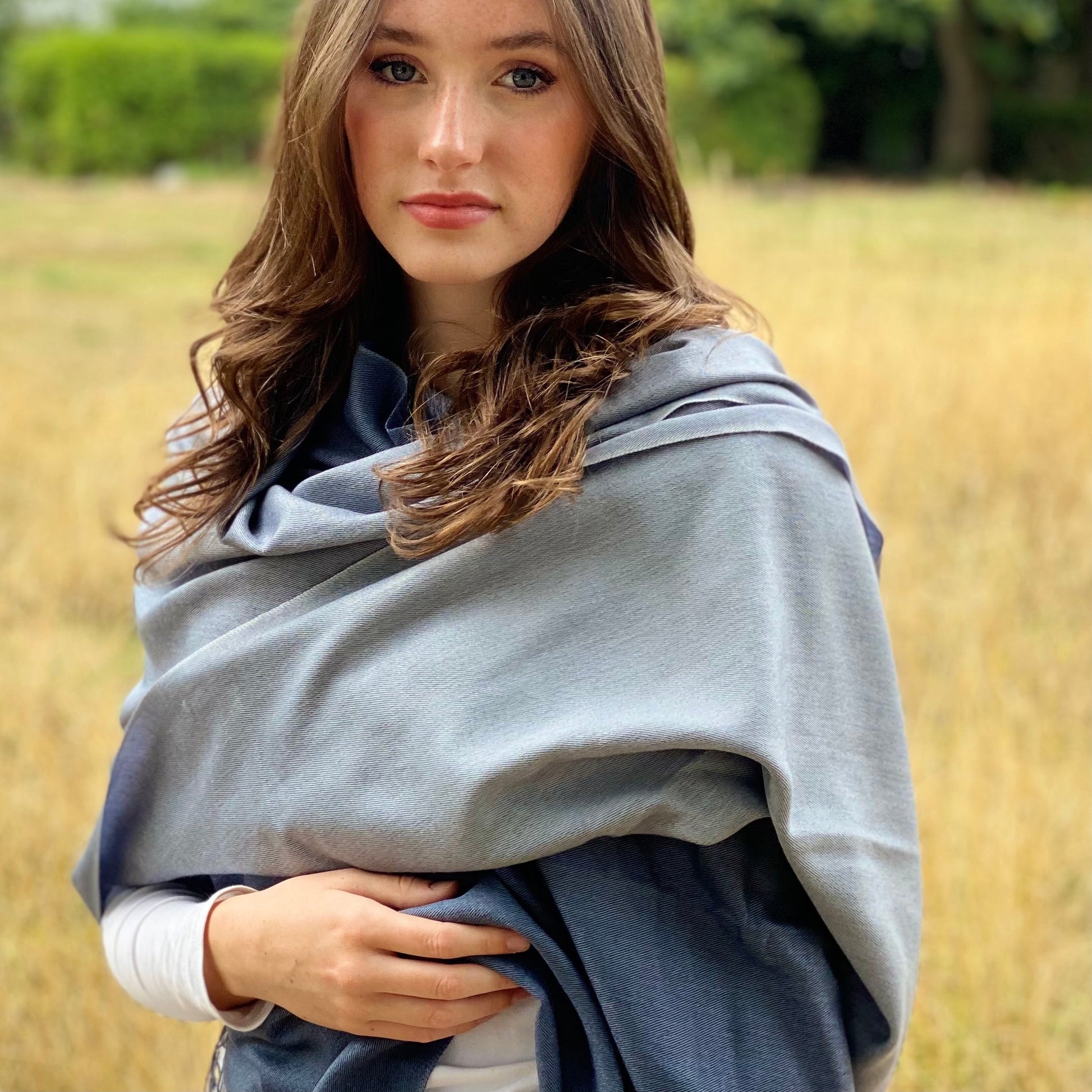 Storm Grey Shaded Pashmina Signature Cashmere